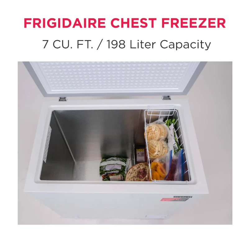 [GRAN VENTA] Frigidaire 7,0 Cu. ft. Congelador de pecho, EFRF7003, blanco Foto 3 de 4