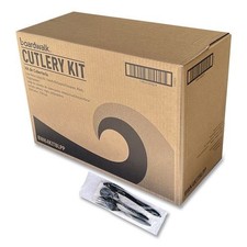 Boardwalk Cutlery Kit, Fork/Knife/Napkin/Spoon, Plastic, 6.38", 250/Carton