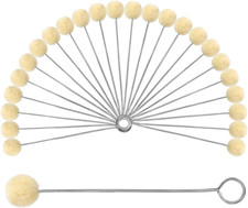 25 Pcs Wool Daubers Leather Dye Applicator Ball Brush Metal Handle