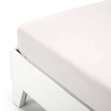 180x200 Soft Winter Flannel Fitted Sheet - White