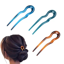 3 PCS U Shaped Hair Pins Vintage French Pins French Hair Forks French Hair Pin U
