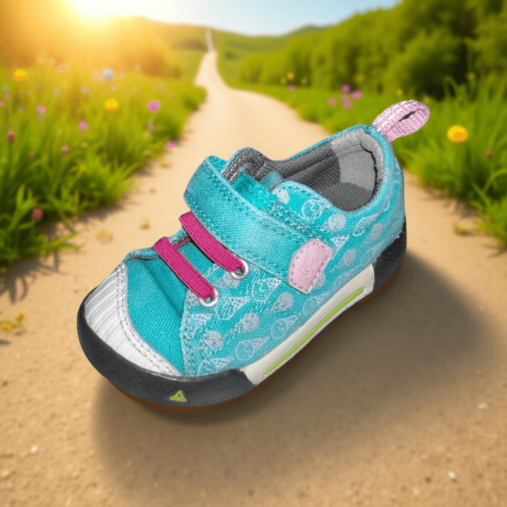 Sneakers in tela con gancio e passante bambino Keen taglia 5