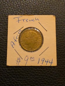 Higher Grade Details  1944 France 1 Franc Coin 