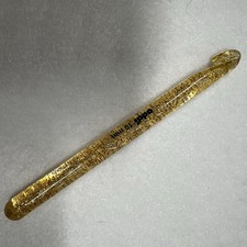 Addi Champagne 10mm Lucite Crochet Hook 5.5" Gold Flecks