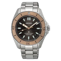 Seiko Prospex Diver's Gray Dial Rose Gold Bezel Automatic Watch 41mm SPB485