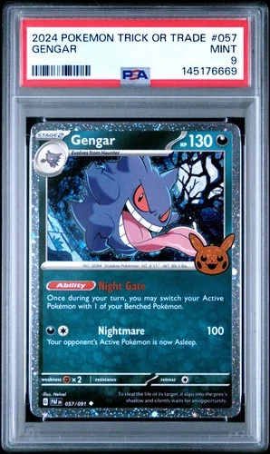 2024 POKEMON TRICK OR TRADE #057 GENGAR PSA 9