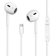 USB Headphones, Wired in Ear Earbuds with Microphone and Volume Controller, H...