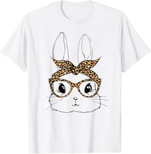 Happy Easter Funny Bunny With Sunglasses Unisex T-Shirt