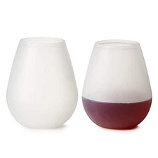 Ivation Silicone Wine Glasses - Set of 2