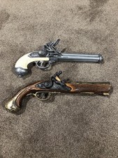 Replica Flintlock Pair 18th Century Read Description- One Is Denix Spain