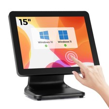 15-inch POS Touch Screen Monitor, True Flat Seamless POS Monitor, Heavy-Duty ...