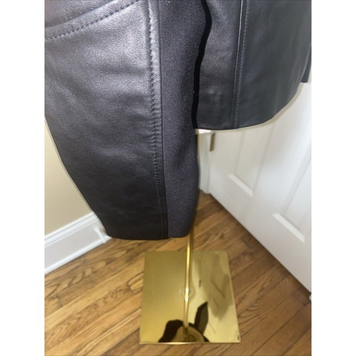 KARL LAGERFELD Giacca Bomber Paris Donna Nero Pelle di Agnello Cappotto Small S - Foto 6 di 13