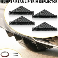 NEW 4x Universal Car Rear Bumper Diffuser Shark Fin Spoiler Lip Wing Splitter EW