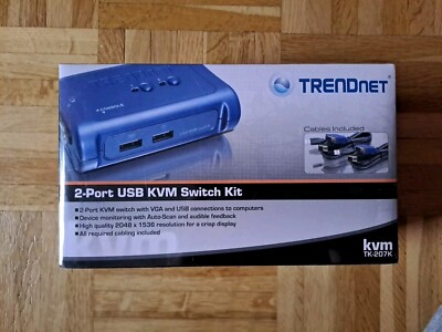 Trendnet 2-Port USB KVM Switch Kit