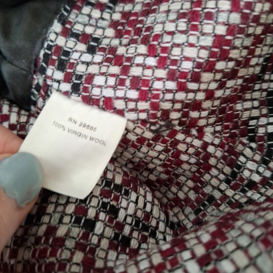 Pendleton Wool Maroon Black Geometric Blazer Jack… - image 8