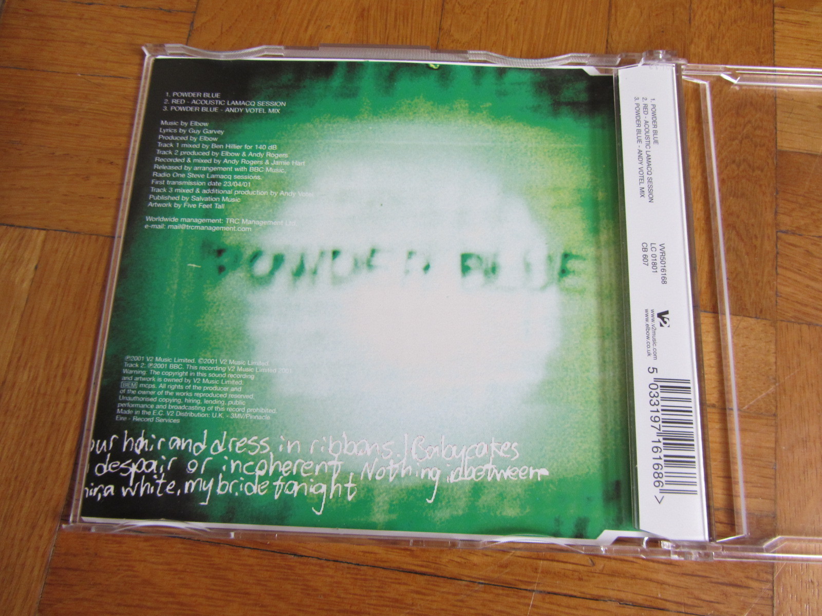 ELBOW Powder Blue 2001 EUROPEAN CD single acoustic trk eBay