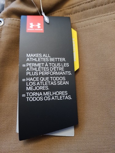 $125 Under Armour Men's Logger Pants Storm Saddle Brown 1297462 Size 32/36 - Picture 7 of 7
