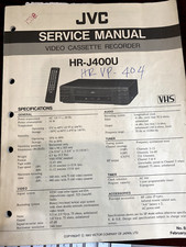 JVC HR-J400U HRJ400U VCR REPAIR Service Manual Owners 1588 3634 ORIGINAL