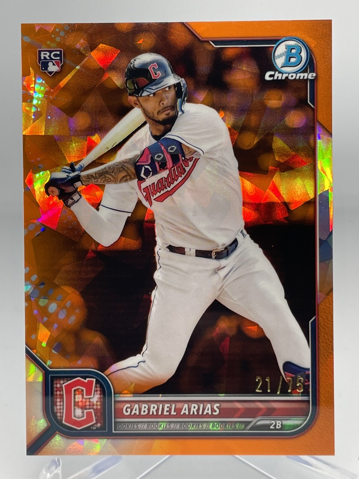2022 Bowman Chrome Sapphire Orange Refractor #7 Gabriel Arias  #21/75 RC