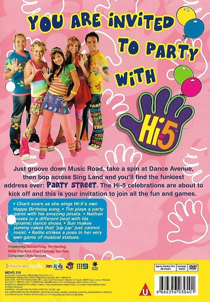Hi-5 Party Street DVD 2007 Series 9 Australian Children TV