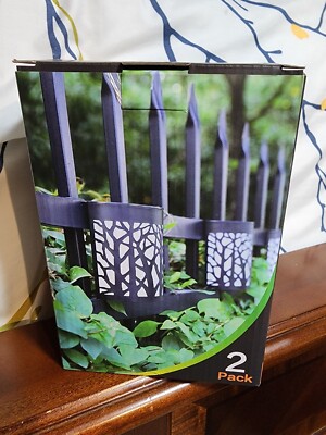 2 Pcs DenicMic Solar Wall Lights Outdoor Wall Sconce Fence Lighting for Patio