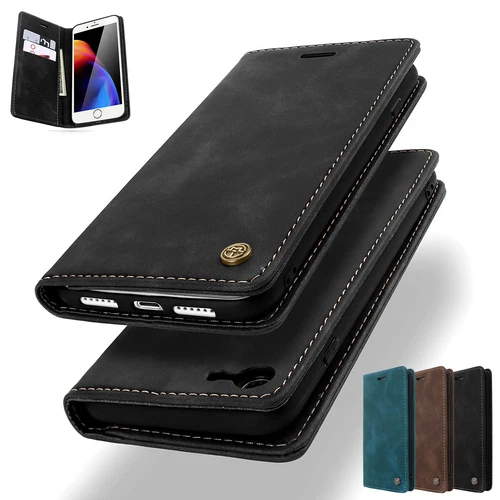 For iPhone SE 7 8 Plus XS Max XR X Case Magnetic Leather Wallet Stand Full Cover