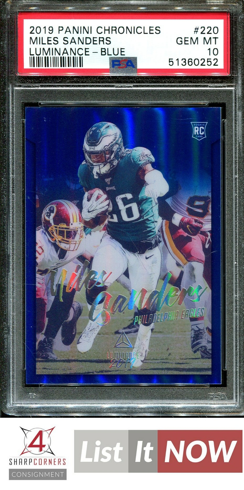 Miles Sanders Panini Chronicles Luminance #220 Blue