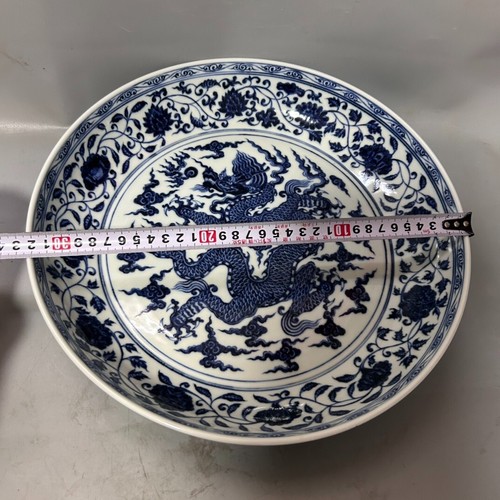 M Hermoso plato de porcelana azul y blanco dinastía Ming china - Imagen 8 de 9
