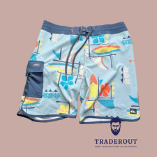 Quiksilver MEN dream blue Waterman Legend 19" Boardshorts swim shorts size 32 34