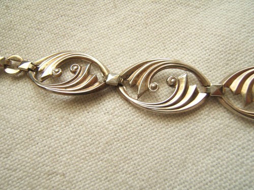 WRE ART DECO STERLING SILVER NECKLACE PRETTY DESIGN - Picture 2 of 4