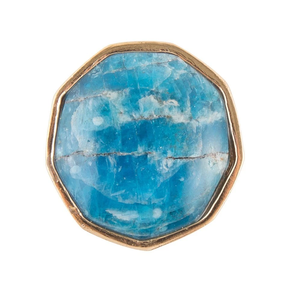Anillo llamativo de apatita y bronce Foto 3 de 3