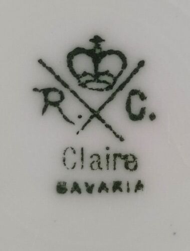 Set of 6 Luncheon Plates by Rosenthal with Hand Painted Roses on a Claire Shape - Picture 8 of 8