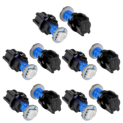 10X PC74 T5 Instrument Cluster Gauge Panel Dash 5050 LED Light Twist Socket Blue - Picture 5 of 12