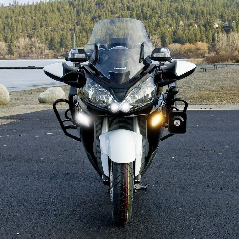 Switchback LED Turn Signal Lights Kit For Kawasaki Concours 14 (2008-2018) – White/Amber 3 thumbnail image