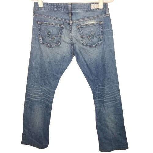 Jeans Adriano Goldschmied AG Feminino 27R Azul Lavagem Média Tomboy Boyfriend Fit - Imagem 4 de 4