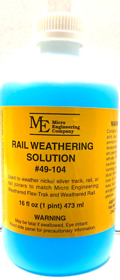 ALL Scale Micro Engineering 49-104 Rail Weathering Solution 16oz 473ml Bottle
