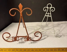 Vintage Plate Picture Book Holder Display Easel Stand lot of (2) 10" & 11"