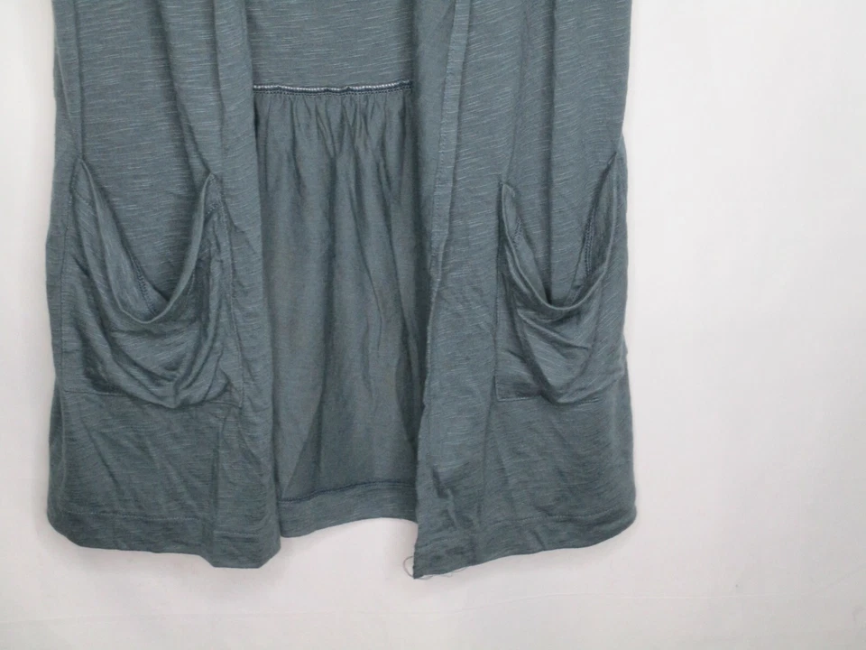 Banana Republic Womens Wrap Small Blue Open Pockets Long Tank Sleeveless Solid - Image 4 of 4