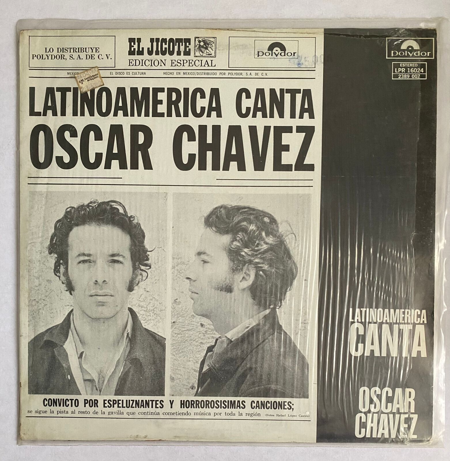 OSCAR CHAVEZ - LATINOAMERICA CANTA - 1972 MEXICAN LP, TROVA