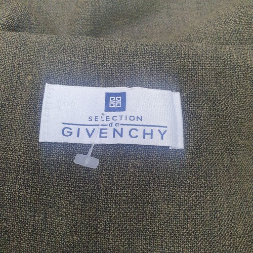 Vintage Givenchy Womens Dark Green Wool Sleeveless Tweed Top Size 48 US 18 - Picture 7 of 9