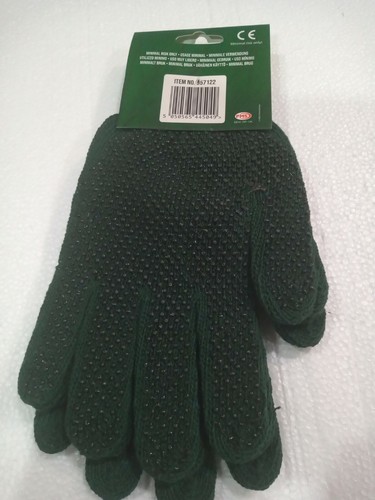6 pairs of stretch knit cotton garden gloves. rubber grip. Work gloves. Green. - Picture 11 of 12