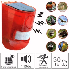 Waterproof Solar Alarm Light Strobe Warning Light Wireless Motion Sensor Outdoor
