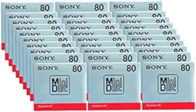 MDW80T Lot 30 Sony MD Minidisc 80 Minutes Recordable Blank Media