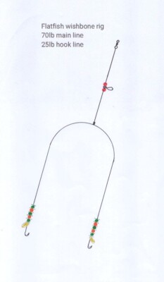 4 X No#4 Circle Hook Plattfisch Querlenker Rig