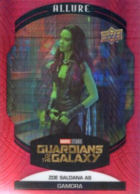 Marvel Allure Red Prism Base Card #36 Zoe Saldana as Gamora