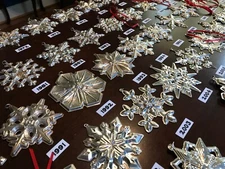 Vintage Gorham Sterling Silver Snowflake Ornament - 1970 - 2024 Annual Christmas