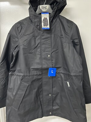 HUNTER Water Resistant Cotton-Smock Zip-up & Button size LARGE Rain Jacket