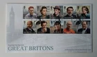 GB 2013 SG3453/62 Great Britons, 2 Strips of 5 on FDC, P/M: Holmes Close, B'ham