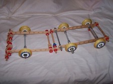 erector set parts, wheels wood and metal lot