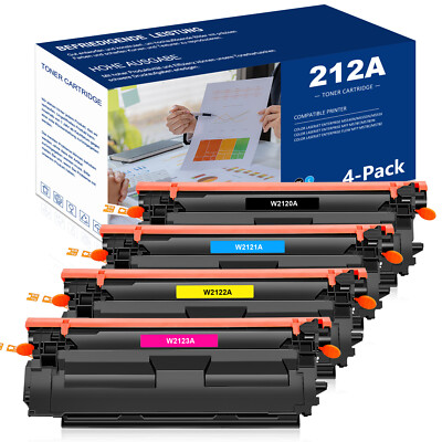 4PK W2120A Toner Compatible With HP 212A Color LaserJet M554dn M555x WITH CHIP